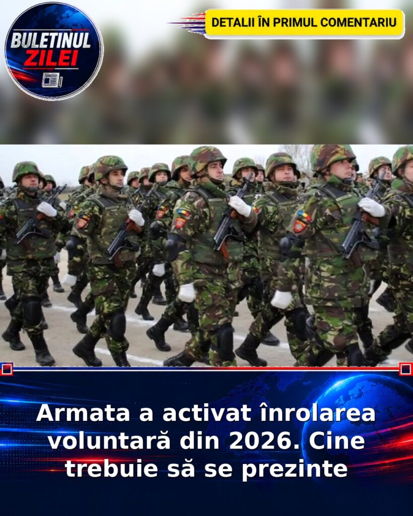 Armata a activat înrolarea voluntară din 2026. Cine trebuie să se prezinte