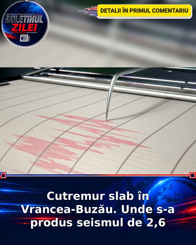Cutremur slab în Vrancea-Buzău. Unde s-a produs seismul de 2,6