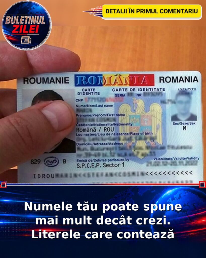 Numele tău poate spune mai mult decât crezi. Literele care contează