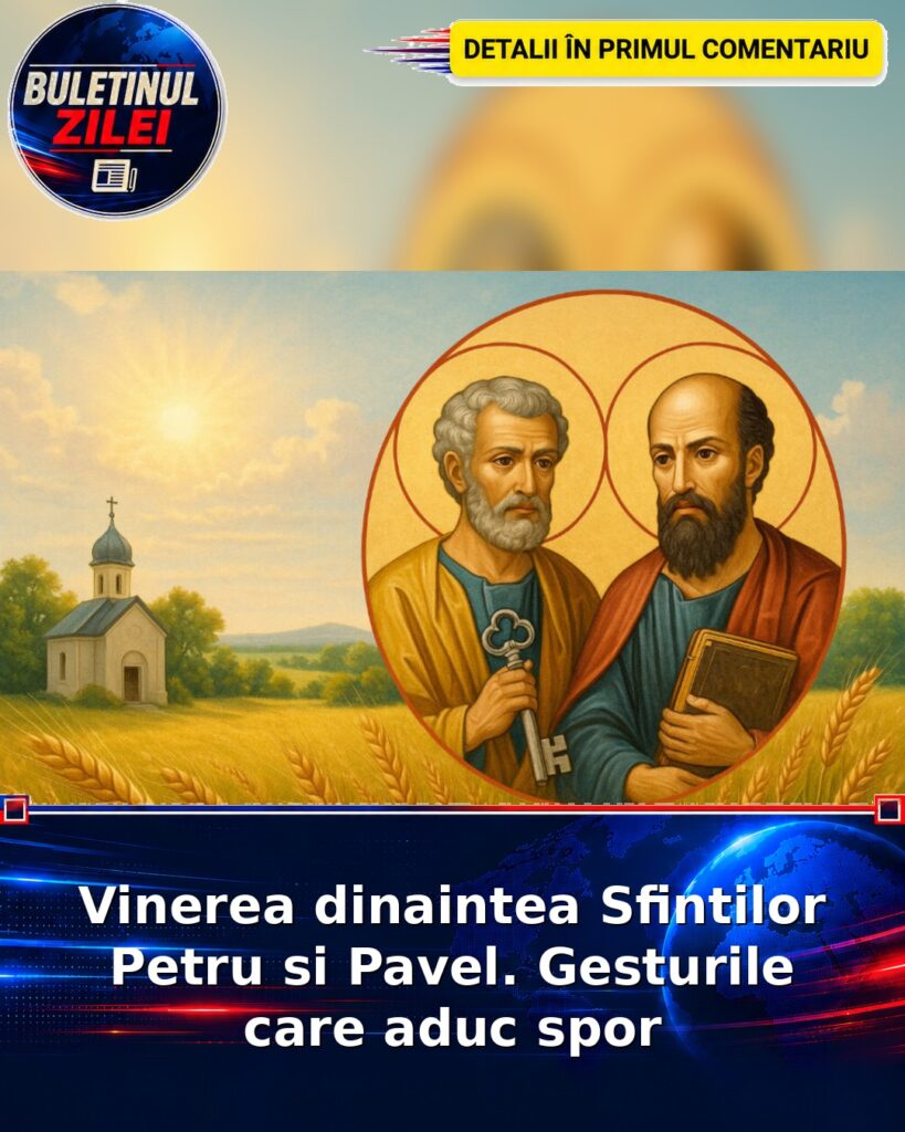 Vinerea dinaintea Sfintilor Petru si Pavel. Gesturile care aduc spor