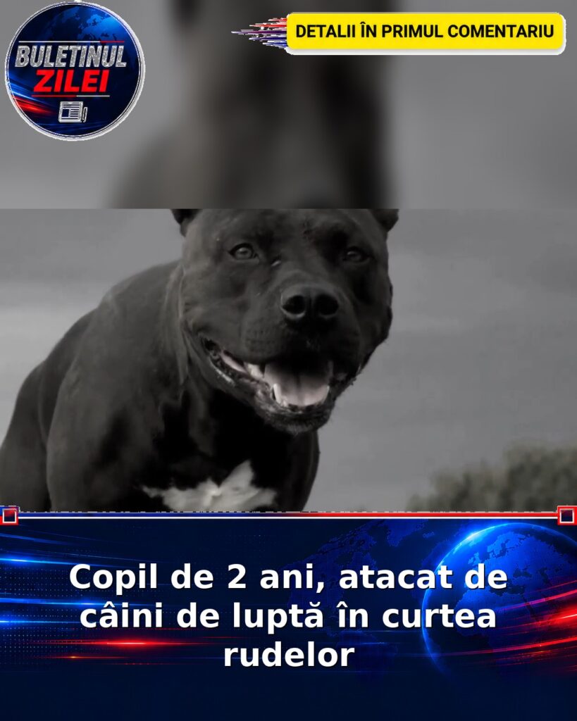 Copil de 2 ani, atacat de câini de luptă în curtea rudelor