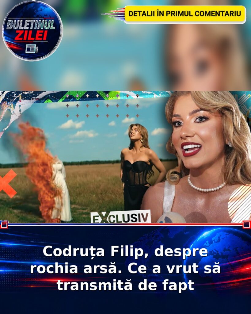 Codruța Filip, despre rochia arsă. Ce a vrut să transmită de fapt