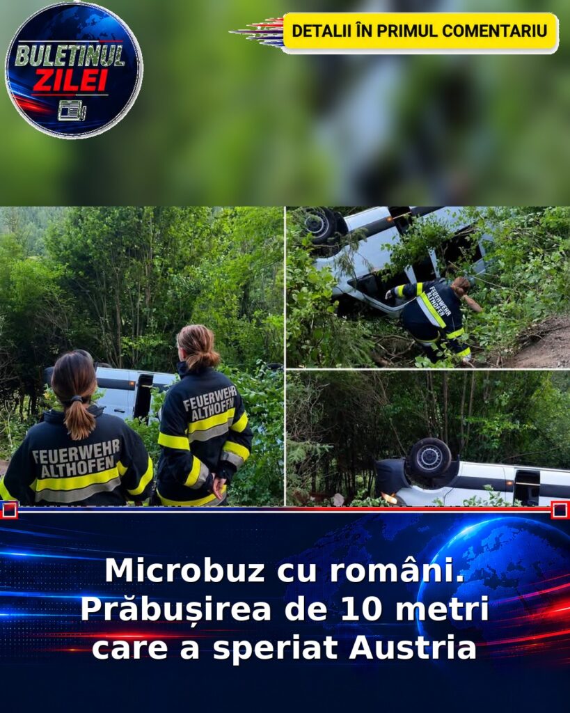 Microbuz cu români. Prăbușirea de 10 metri care a speriat Austria