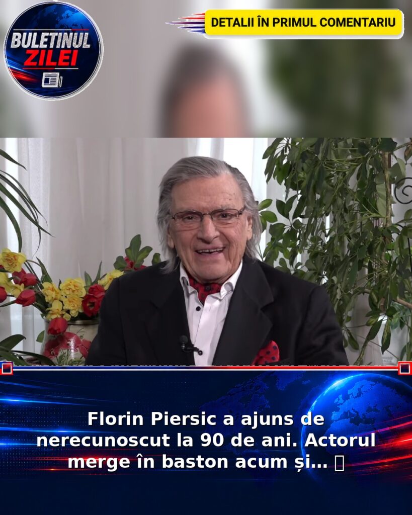 Florin Piersic a ajuns de nerecunoscut la 90 de ani. Actorul merge în baston acum și… 🥺