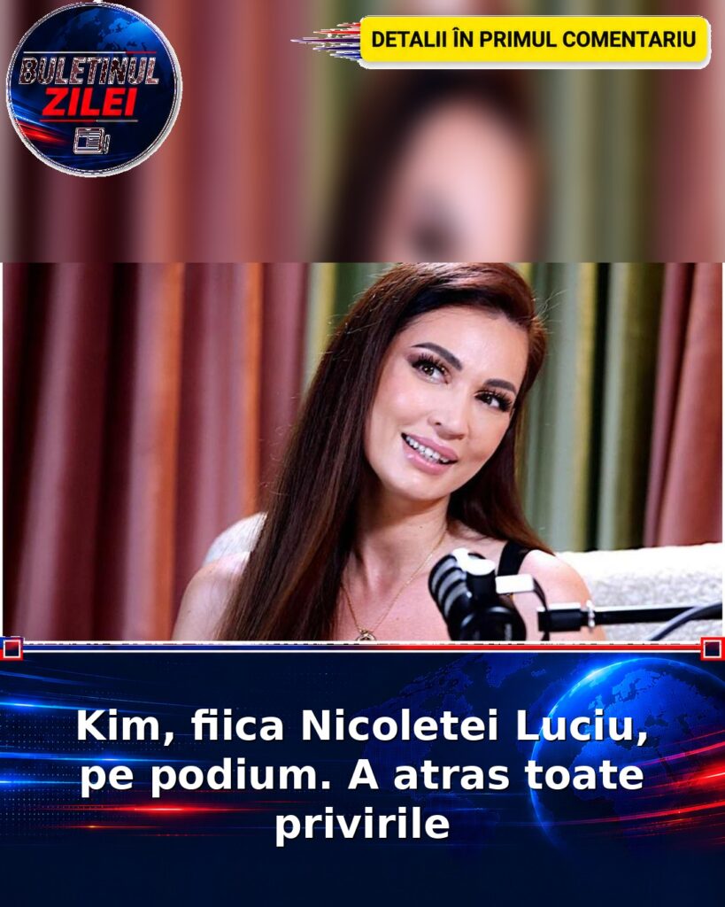 Kim, fiica Nicoletei Luciu, pe podium. A atras toate privirile