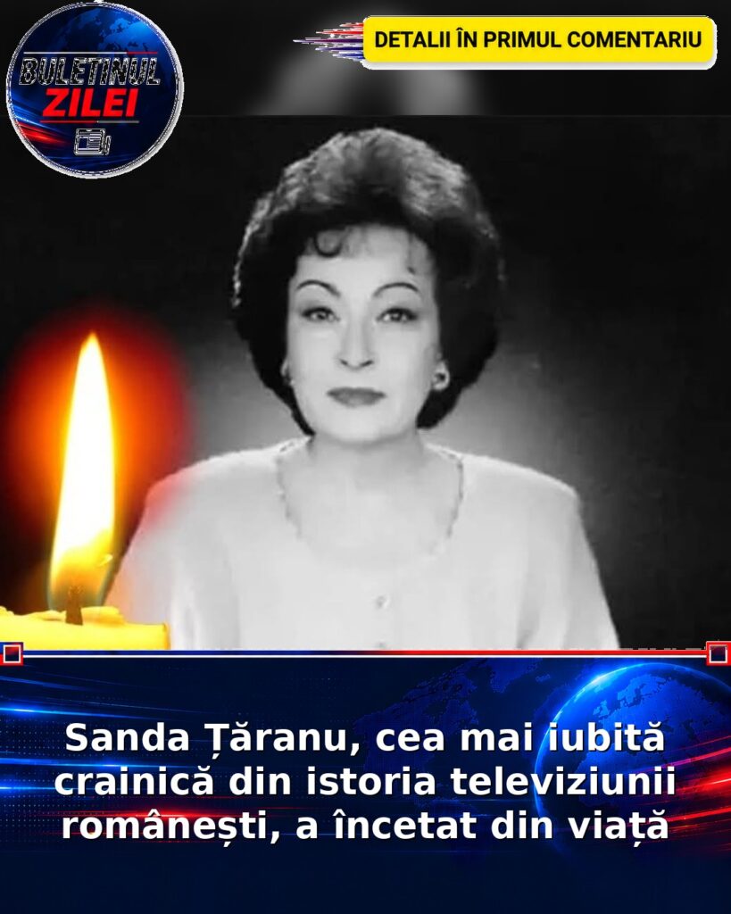 Sanda Țăranu, cea mai iubită crainică din istoria televiziunii românești, a încetat din viață