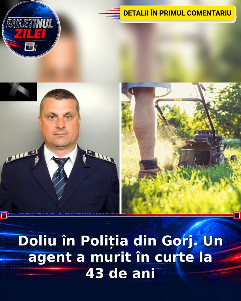 Doliu în Poliția din Gorj. Un agent a murit în curte la 43 de ani