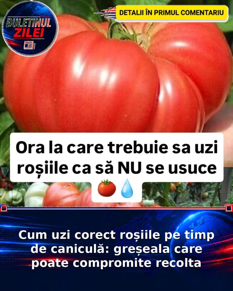 Cum uzi corect roșiile pe timp de caniculă: greșeala care poate compromite recolta