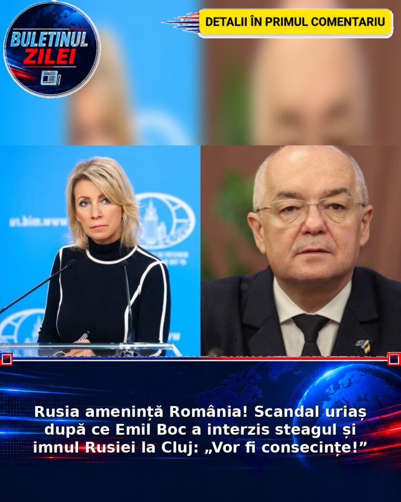 Rusia amenință România! Scandal uriaș după ce Emil Boc a interzis steagul și imnul Rusiei la Cluj: „Vor fi consecințe!”