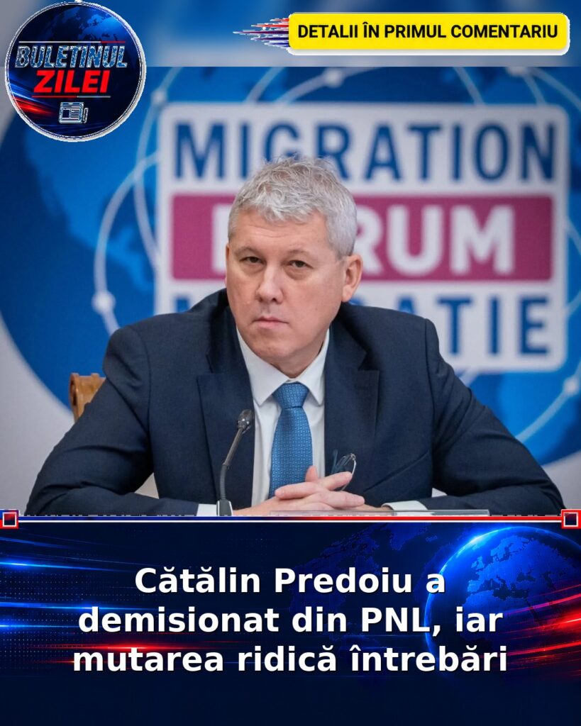 Cătălin Predoiu a demisionat din PNL, iar mutarea ridică întrebări