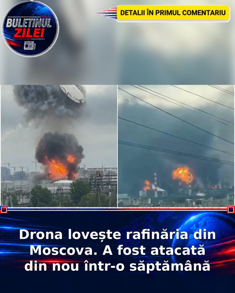 Drona lovește rafinăria din Moscova. A fost atacată din nou într-o săptămână