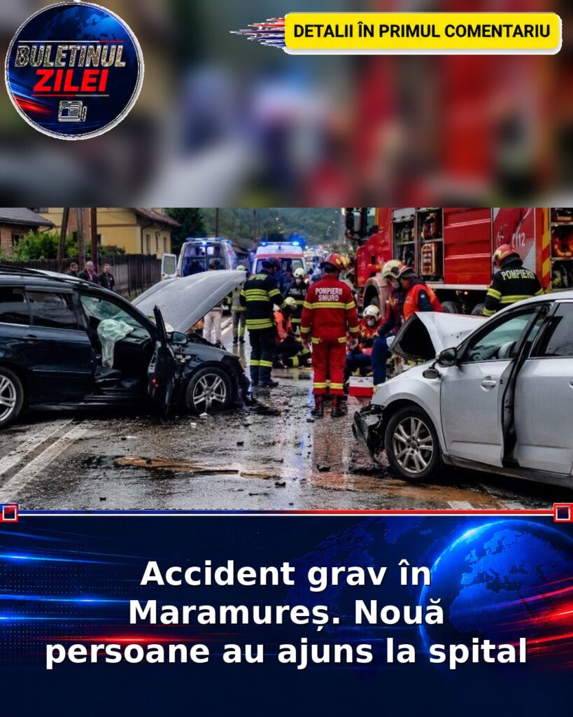 Accident grav în Maramureș. Nouă persoane au ajuns la spital