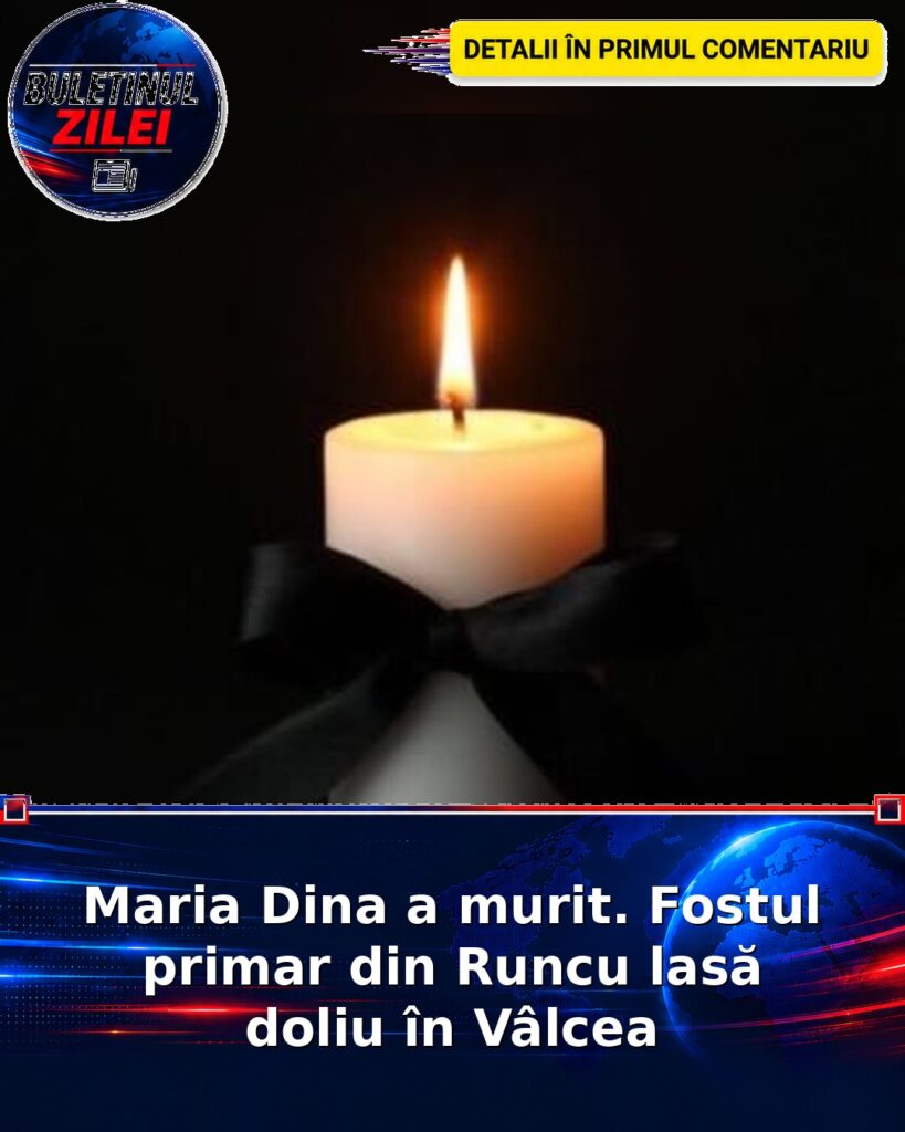 Maria Dina a murit. Fostul primar din Runcu lasă doliu în Vâlcea