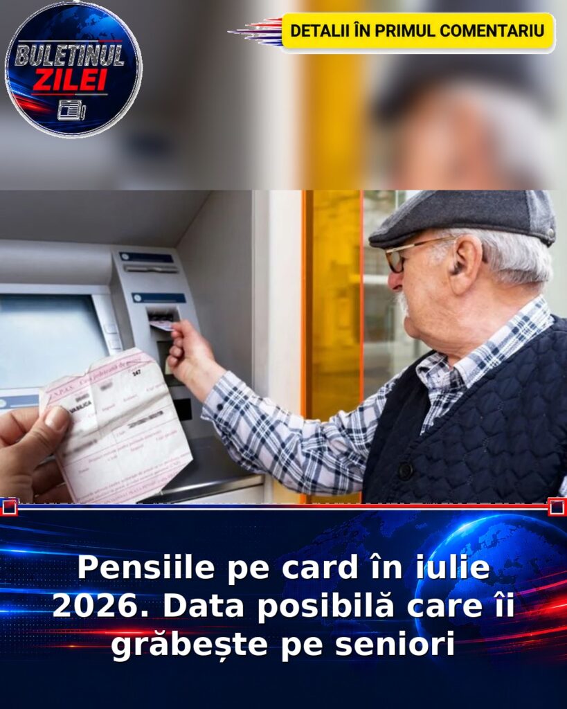 Pensiile pe card în iulie 2026. Data posibilă care îi grăbește pe seniori