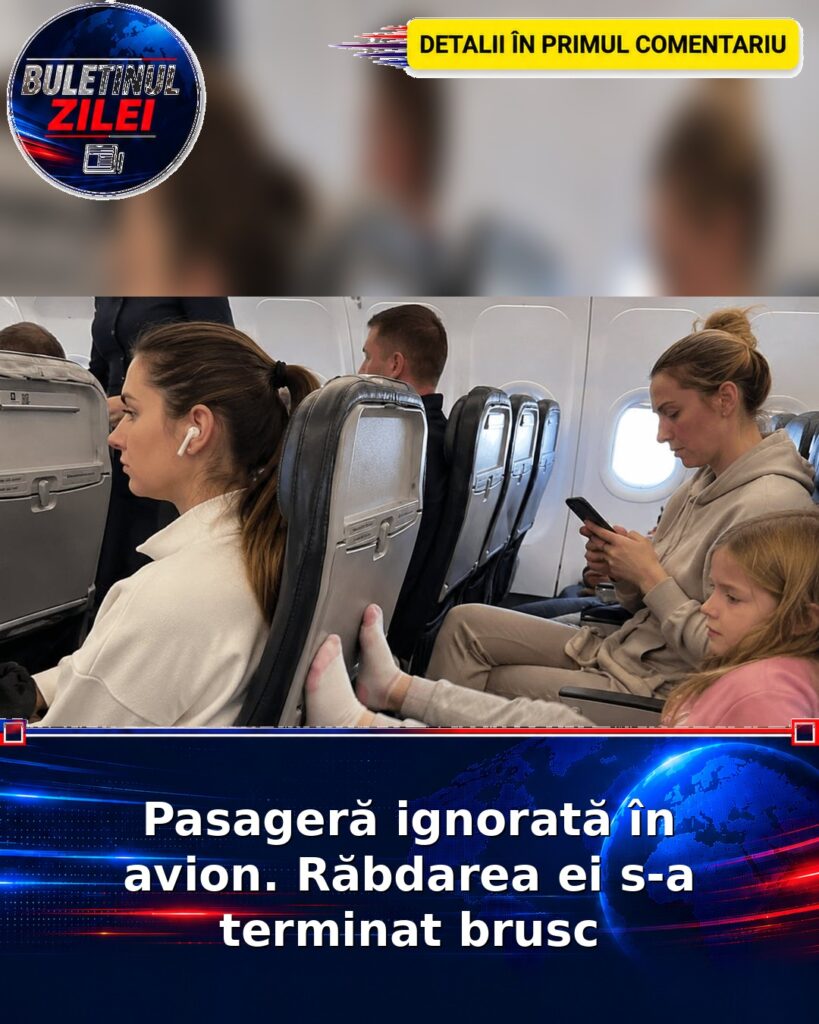 Pasageră ignorată în avion. Răbdarea ei s-a terminat brusc