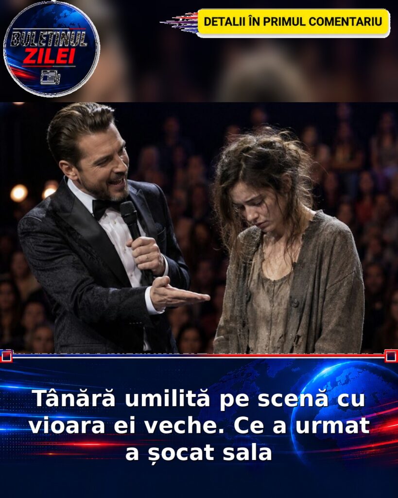 Tânără umilită pe scenă cu vioara ei veche. Ce a urmat a șocat sala