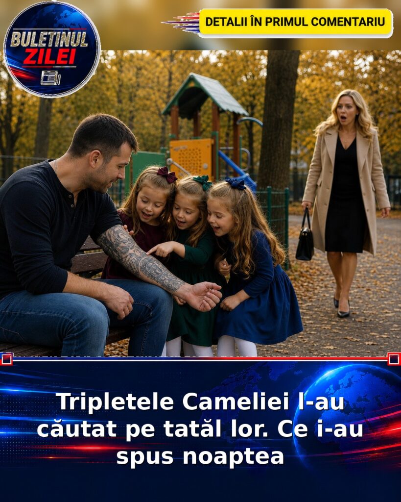 Tripletele Cameliei l-au căutat pe tatăl lor. Ce i-au spus noaptea