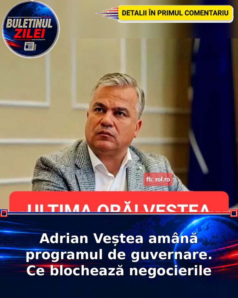 Adrian Veștea amână programul de guvernare. Ce blochează negocierile