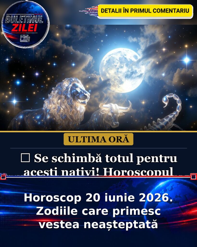 Horoscop 20 iunie 2026. Zodiile care primesc vestea neașteptată