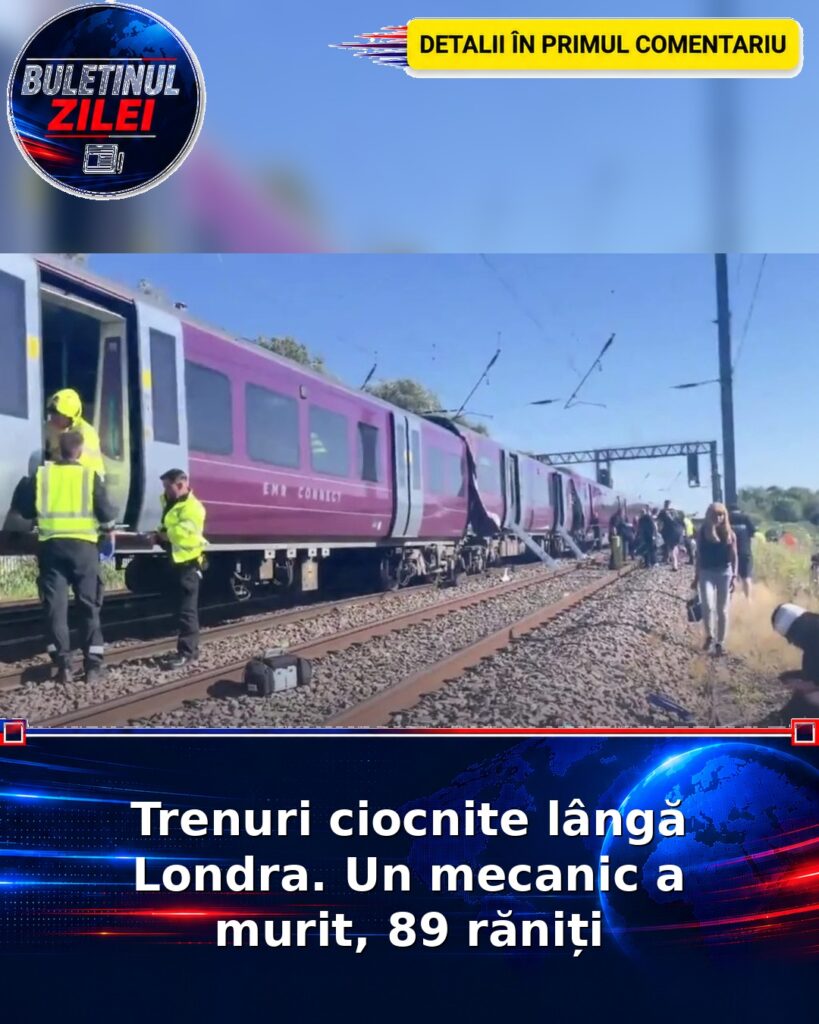 Trenuri ciocnite lângă Londra. Un mecanic a murit, 89 răniți