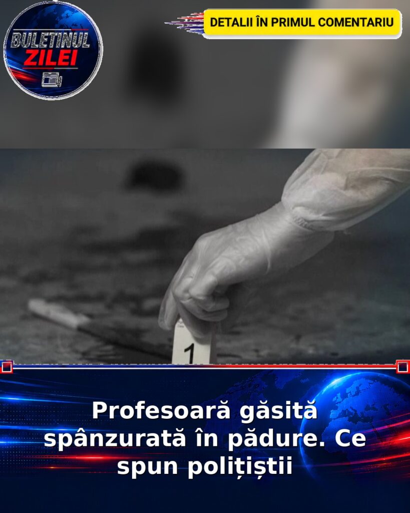 Profesoară găsită spânzurată în pădure. Ce spun polițiștii