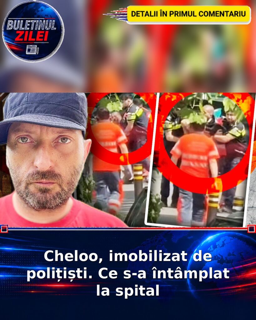 Cheloo, imobilizat de polițiști. Ce s-a întâmplat la spital