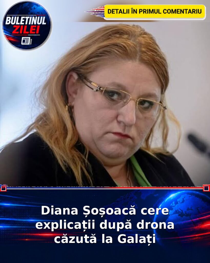 Diana Șoșoacă cere explicații după drona căzută la Galați