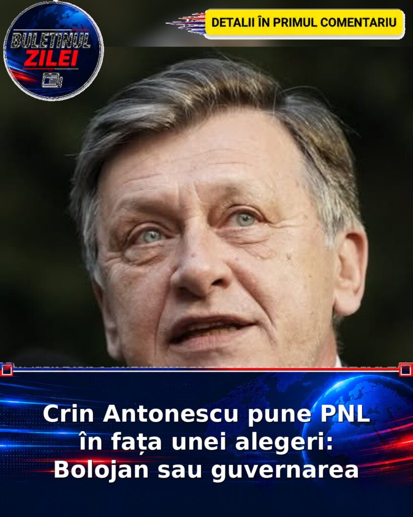 Crin Antonescu pune PNL în fața unei alegeri: Bolojan sau guvernarea