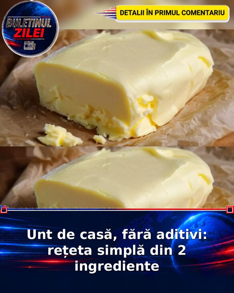 Unt de casă, fără aditivi: rețeta simplă din 2 ingrediente