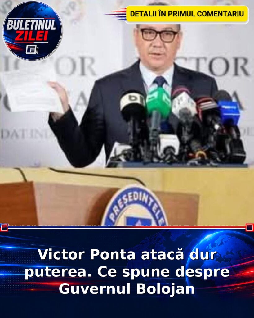 Victor Ponta atacă dur puterea. Ce spune despre Guvernul Bolojan