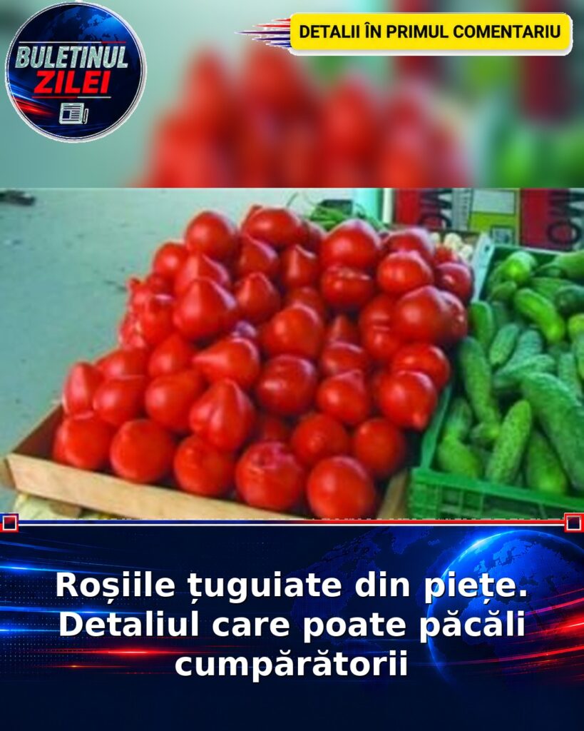 Roșiile țuguiate din piețe. Detaliul care poate păcăli cumpărătorii