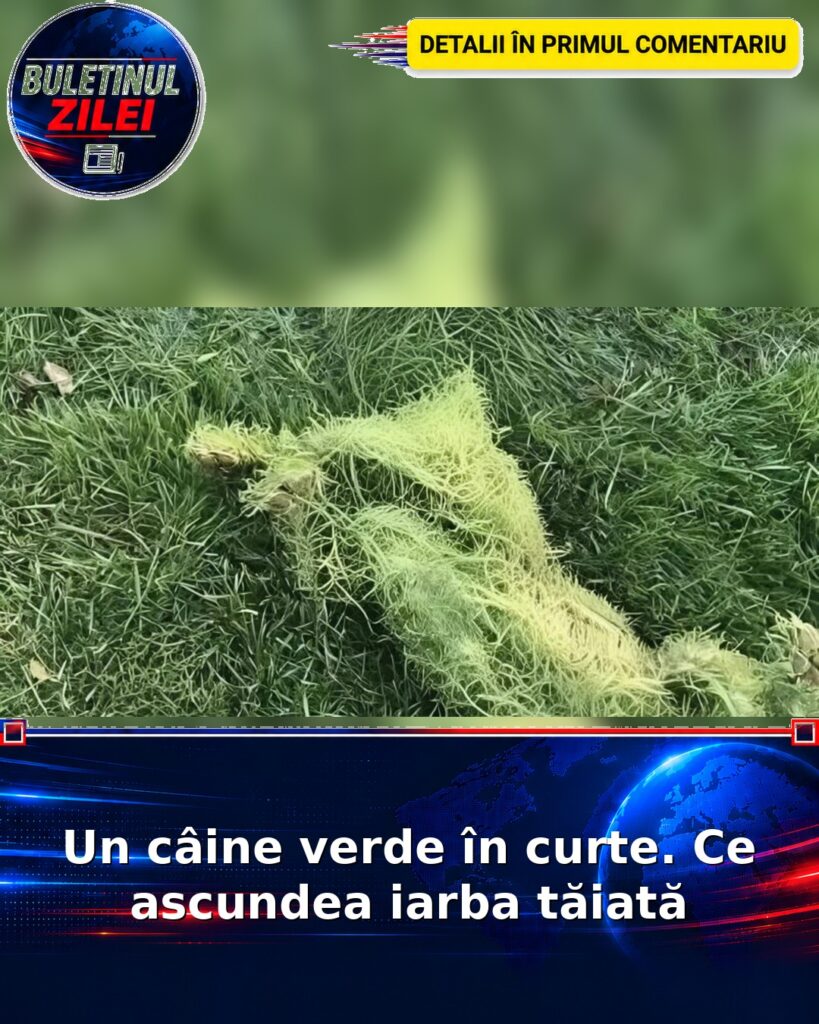 Un câine verde în curte. Ce ascundea iarba tăiată