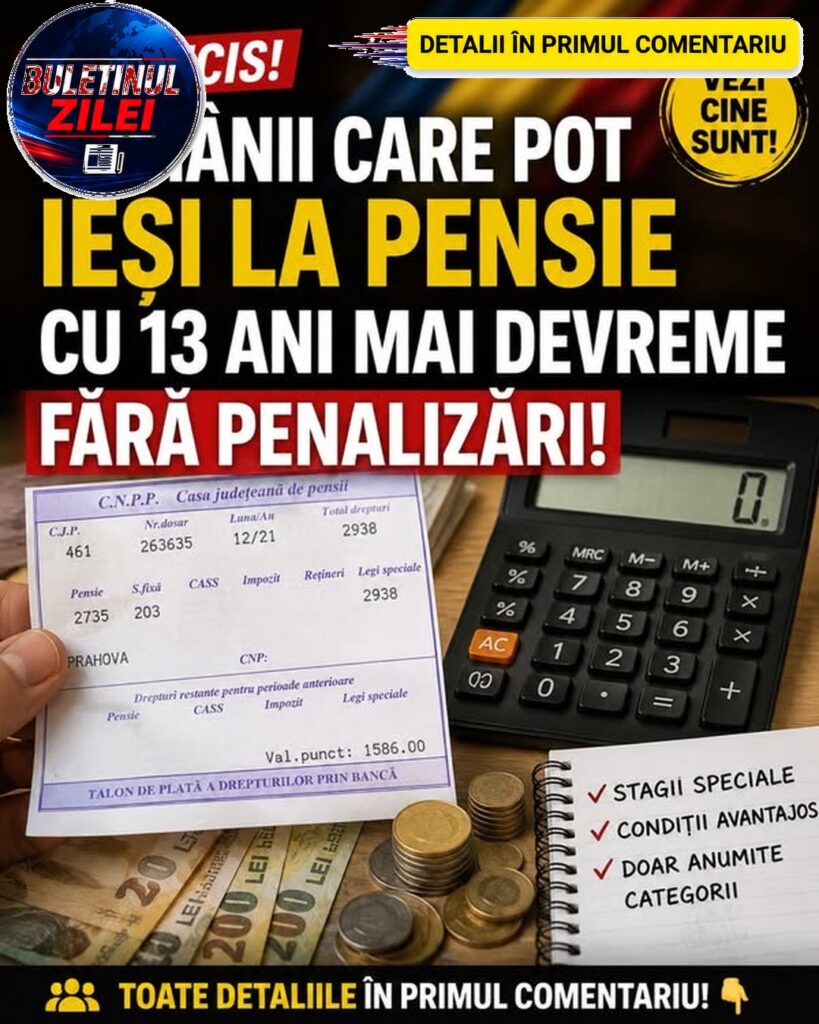Condițiile în care românii pot ieși mai devreme la pensie, fără penalizări