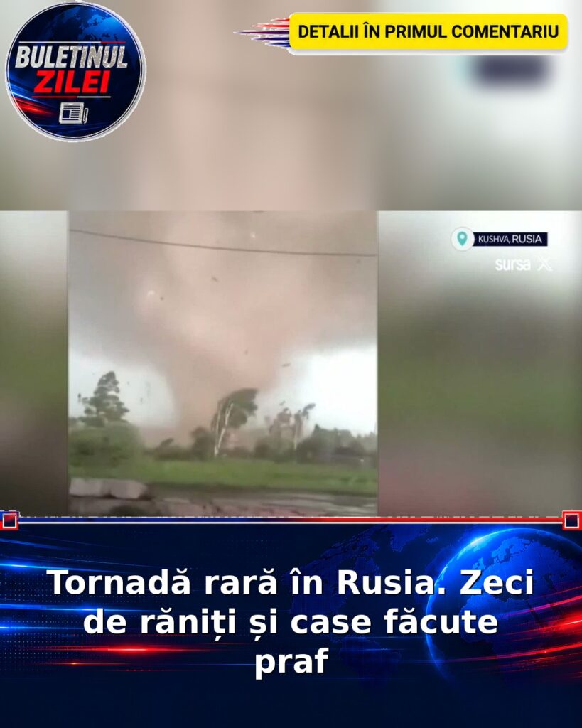 Tornadă rară în Rusia. Zeci de răniți și case făcute praf