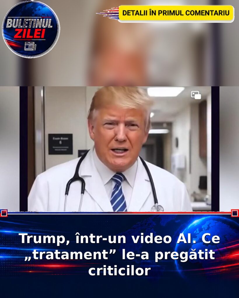 Trump, într-un video AI. Ce „tratament” le-a pregătit criticilor