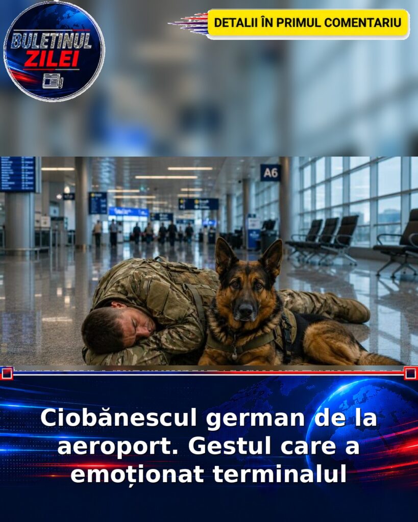 Ciobănescul german de la aeroport. Gestul care a emoționat terminalul