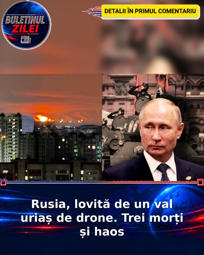 Rusia, lovită de un val uriaș de drone. Trei morți și haos