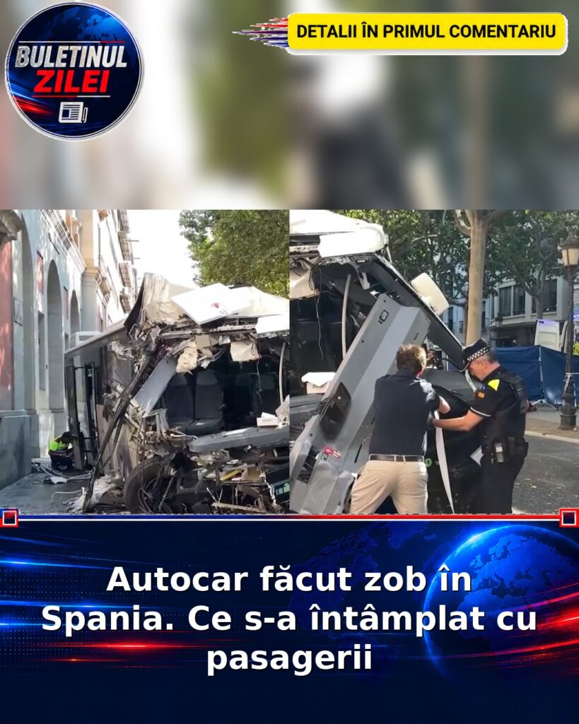 Autocar făcut zob în Spania. Ce s-a întâmplat cu pasagerii