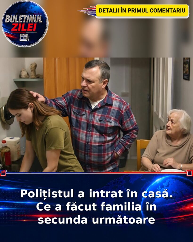 Polițistul a intrat în casă. Ce a făcut familia în secunda următoare
