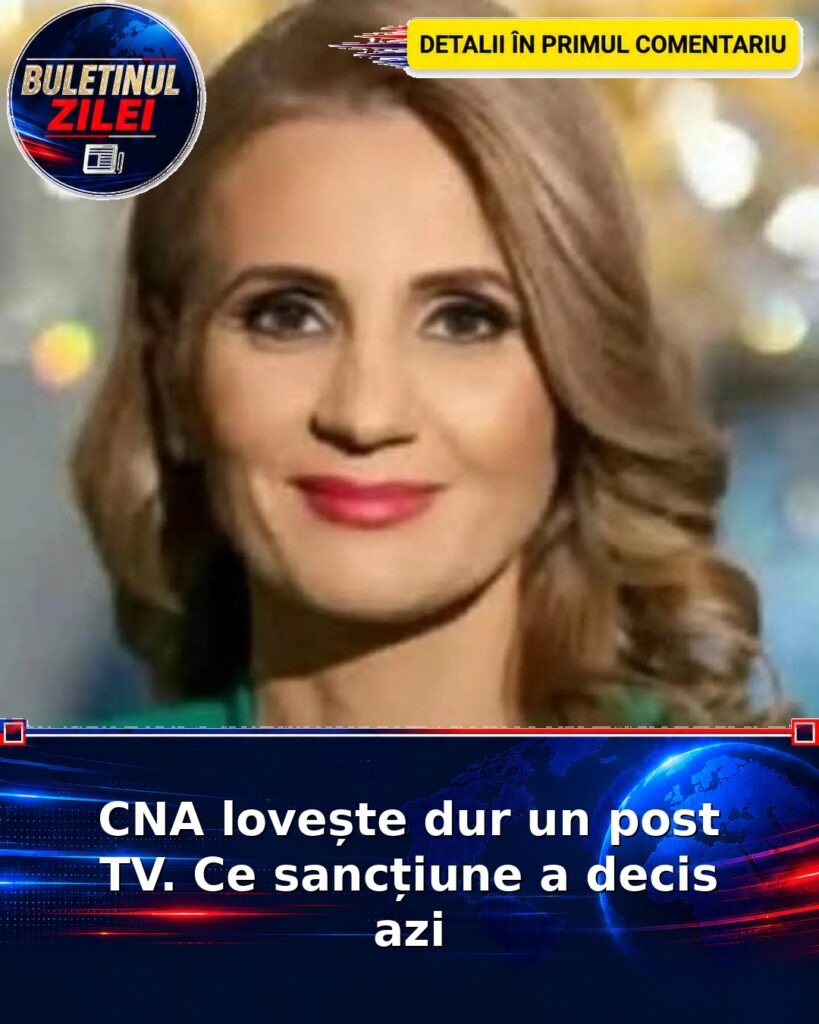 CNA lovește dur un post TV. Ce sancțiune a decis azi