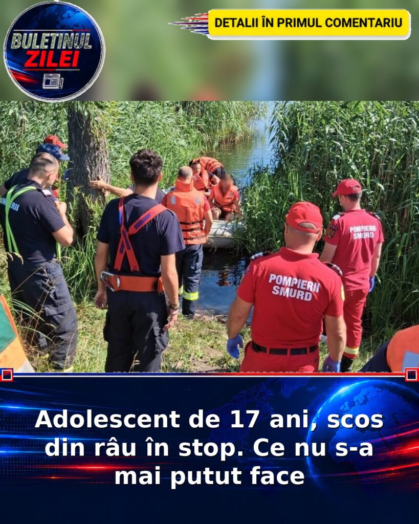 Adolescent de 17 ani, scos din râu în stop. Ce nu s-a mai putut face