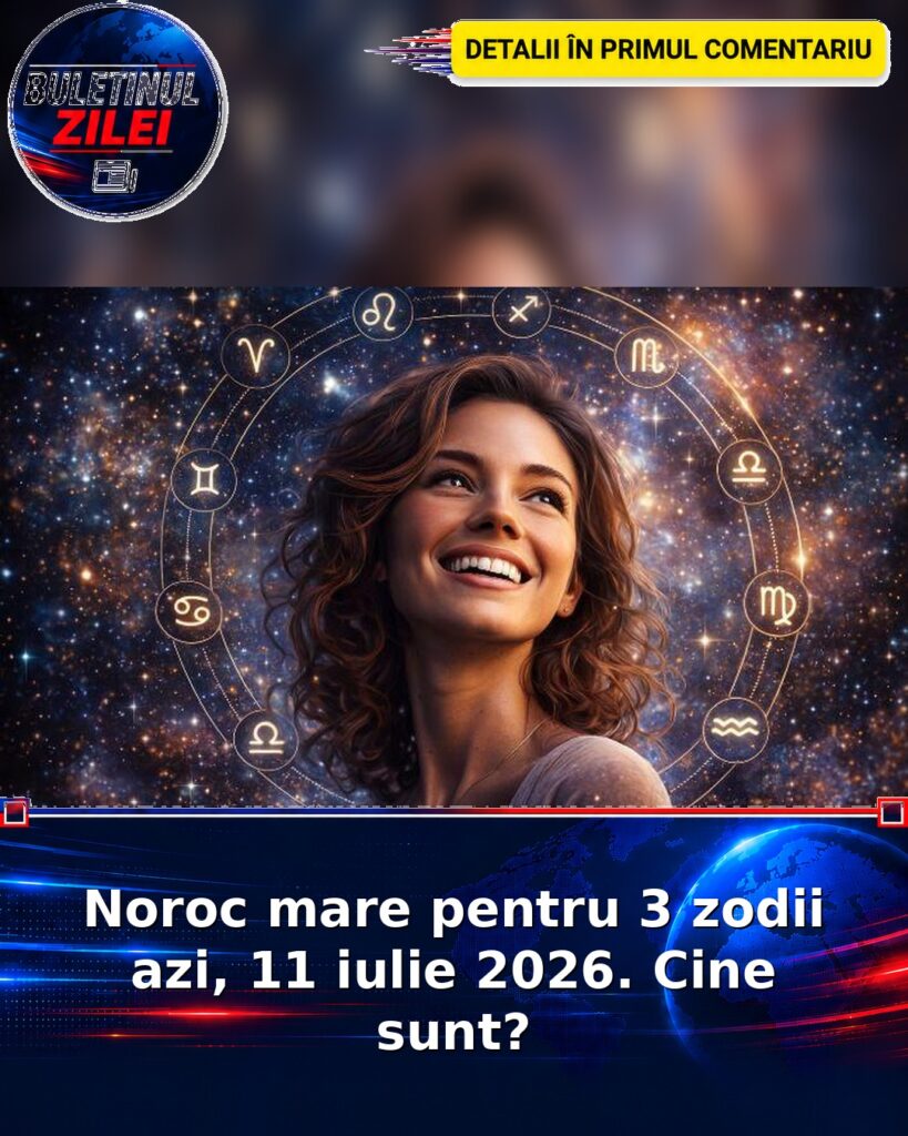 Noroc mare pentru 3 zodii azi, 11 iulie 2026. Cine sunt?