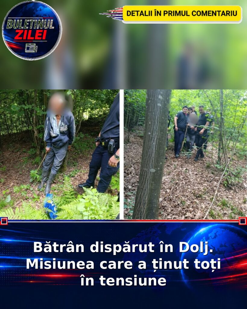 Bătrân dispărut în Dolj. Misiunea care a ținut toți în tensiune