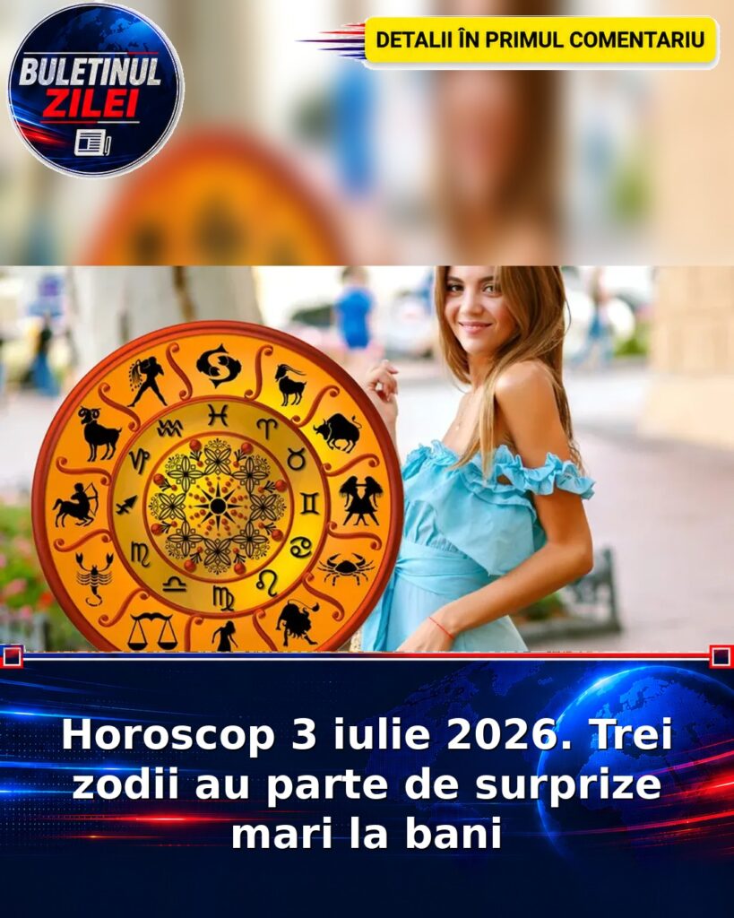 Horoscop 3 iulie 2026. Trei zodii au parte de surprize mari la bani