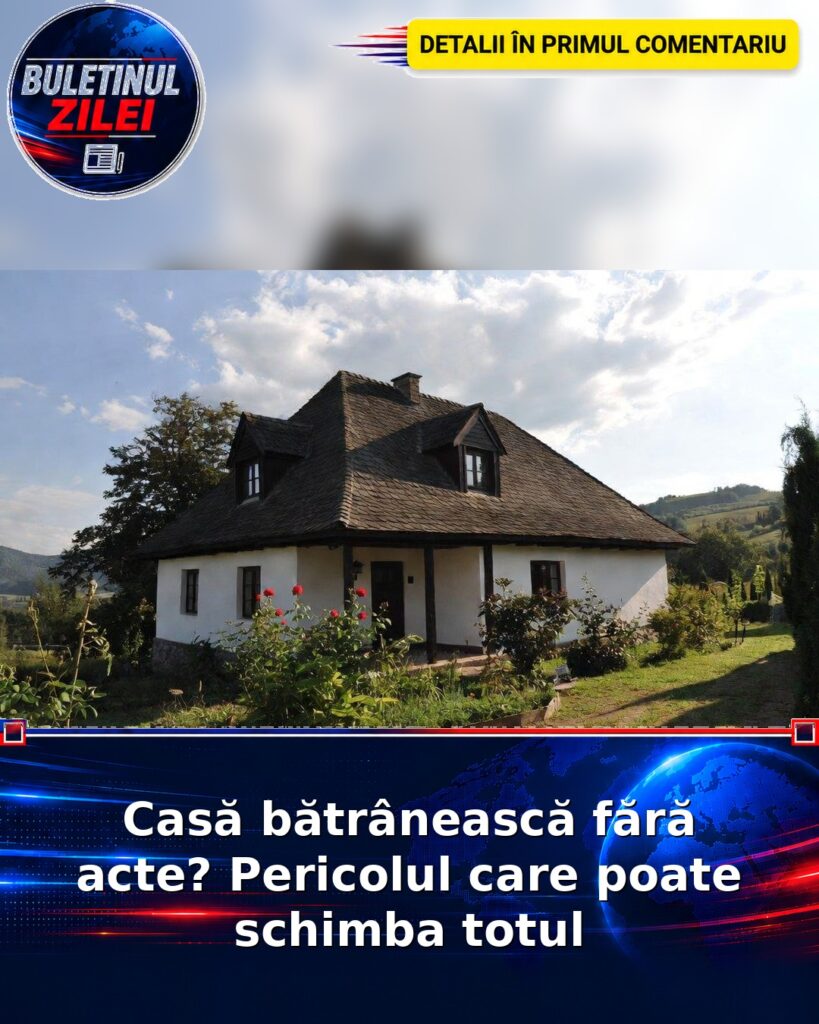 Casă bătrânească fără acte? Pericolul care poate schimba totul