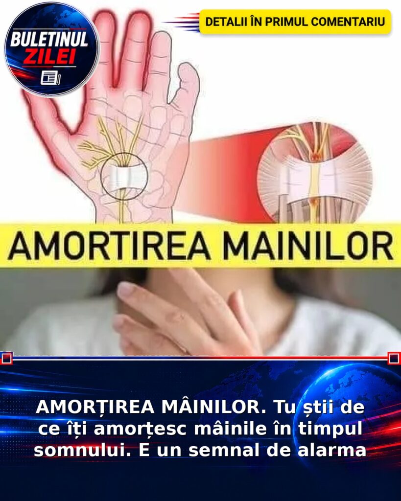 AMORȚIREA MÂINILOR. Tu știi de ce îți amorțesc mâinile în timpul somnului. E un semnal de alarma
