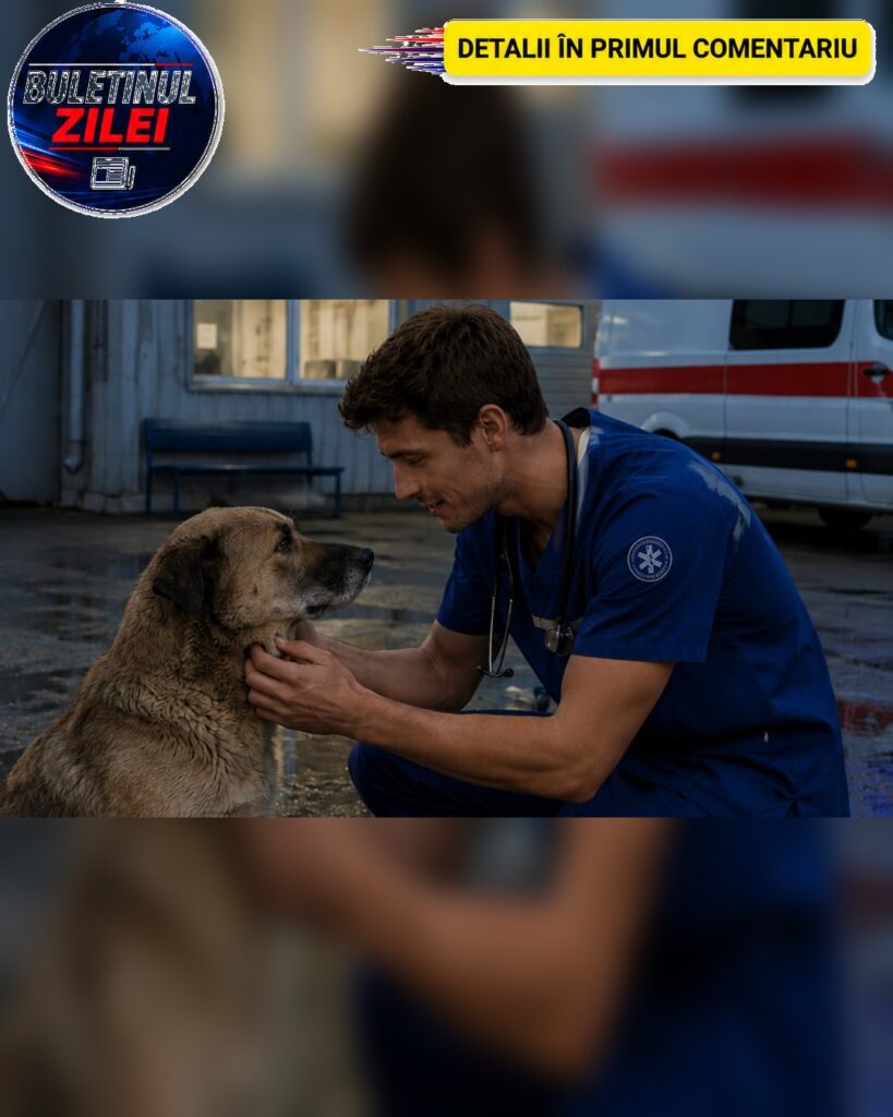 Câinele a stat toată ziua în fața stației de ambulanță și i-a privit pe medici în ochi. Când un tânăr medic l-a urmat, și-a d