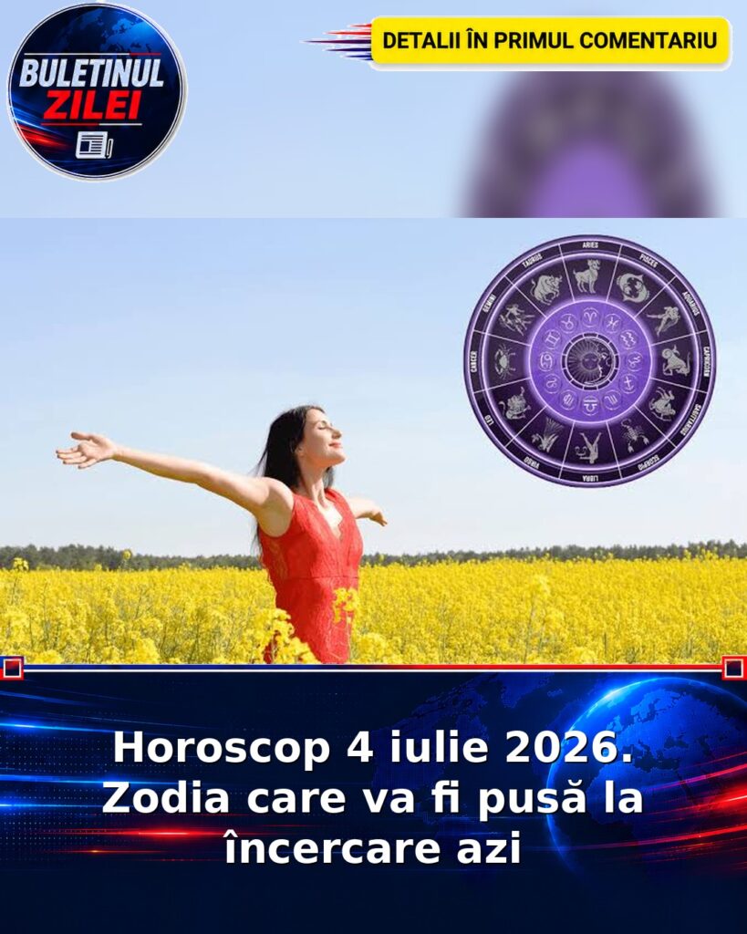 Horoscop 4 iulie 2026. Zodia care va fi pusă la încercare azi