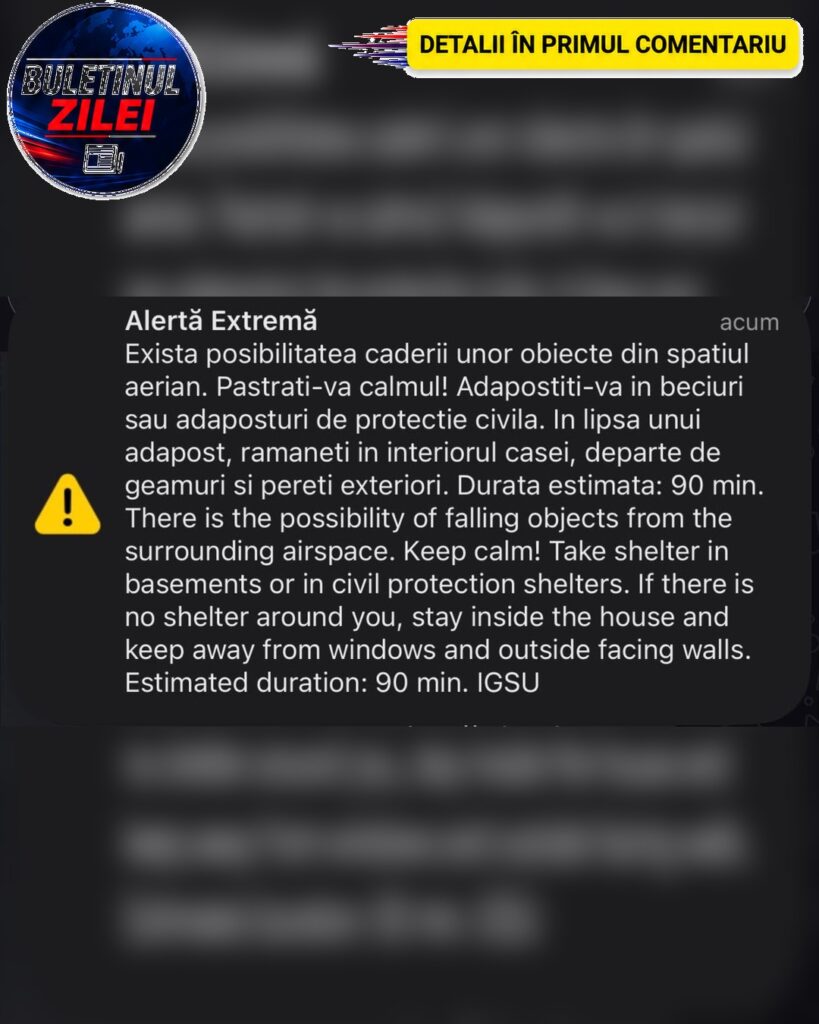 Alertă în Tulcea! Mesaj RO-Alert, emis de urgență: „Adăpostiţi-vă în beciuri sau adăposturi”