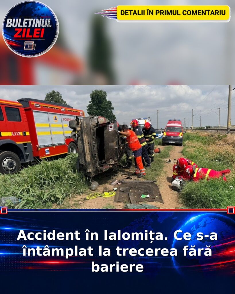 Accident în Ialomița. Ce s-a întâmplat la trecerea fără bariere